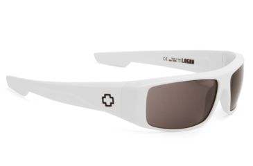 Image of Spy Optic Logan Single Vision Prescription Sunglasses, White Frame, Gray Lens-670939638129SV