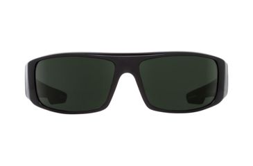 Image of Spy Optic Logan Sunglasses, Black Frame, Happy Grey Green Polar Lens 670939038864