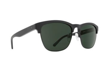 Image of Spy Optic Loma Sunglasses, Matte Black/Black Frame, Happy Gray/Green Lens, 873498108863