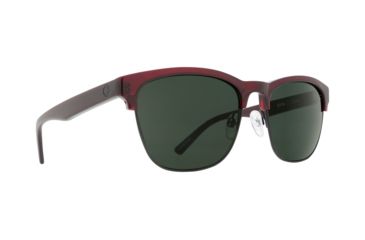 Image of Spy Optic Loma Sunglasses, Translucent Garnet/Matte Black Frame, Happy Gray/Green Lens, 873498761863