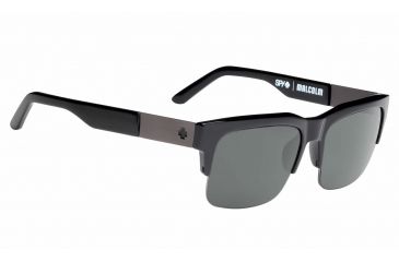 Image of Spy Optic Malcolm Single Vision Prescription Sunglasses, Black Frame, Happy Gray Green Lens-673246038863SV