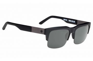 Image of Spy Optic Malcolm Single Vision Prescription Sunglasses, Matte Black Frame, Happy Gray Green Lens-673246374863SV