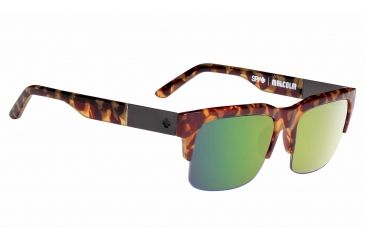 Image of Spy Optic Malcolm Single Vision Prescription Sunglasses, Vintage Tortoise Frame, Happy Bronze W/ Green Spectra Lens-673246623225SV