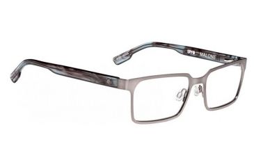 Image of Spy Optic Malone Single Vision Prescription Eyeglasses, Brushed Gunmetal/Gray Smoke Frame, 573351965000SV