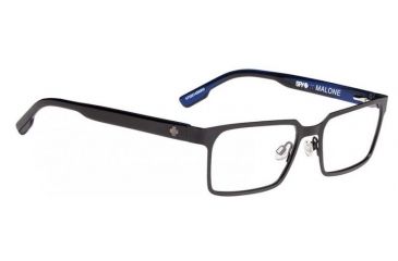 Image of Spy Optic Malone Single Vision Prescription Eyeglasses, Matte Black/Black Blue Horn Frame, 573351456000SV