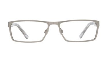 Image of Spy Optic Nelson Progressive Prescription Eyeglasses, Matte Silver/Crystal Frame, 573444627000PR