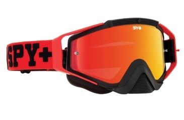 Image of Spy Optic Omen Goggles w/Shield Lens Shape, Jersey Red  Frame, Smoke w/ Red Spectra/Clear AFP  0323129465856