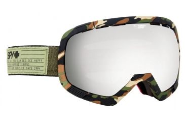 Image of Spy Optic Platoon Ski Goggles - FatigueFrame, Happy Gray Green W/ Silver Mirror &amp; Happy Yellow W/ Green Sprectra Lens, 312012652375