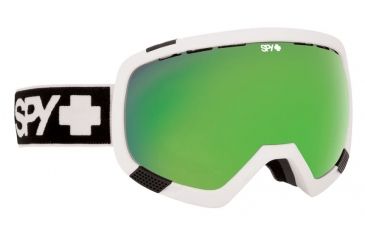 Image of Spy Optic Platoon Ski Goggles - WhiteFrame, Bronze W/ Green Spectra &amp; Yellow Contact Lens, 312012396373