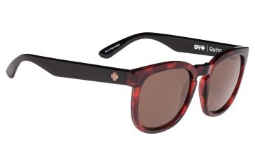 Image of Spy Optic Quinn Single Vision Prescription Sunglasses, Alana Red Tortoise/Black Frame, 673179431865SV