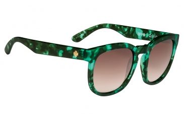Image of Spy Optic Quinn Single Vision Prescription Sunglasses, Soft Matte Green Tortoise Frame, 673179437355SV