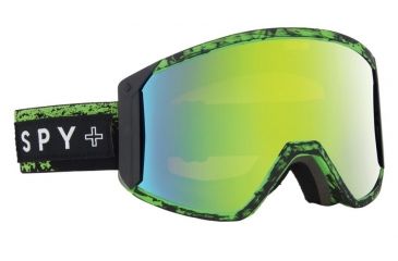 Image of Spy Optic Raider Ski Goggles - Masked Green Frame, Bronze W/ Green Spectra &amp; Yellow Lens, 313074197292