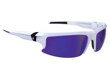 Image of Spy Optic Rivet Sunglasses w/ Matte White Frame &amp; Bronze Blue Spectra Lens