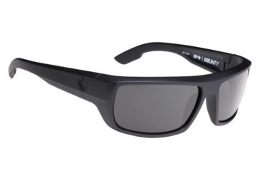 Image of Spy Optic Bounty Sunglasses, Ansi Matte Black Frame, Gray Lens 673017243129