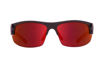 Image of Spy Optic Sprinter Sunglasses, Matte Black Ansi Rx Frame, Happy Gray/Green w/Red Flash Lens, 673502243673