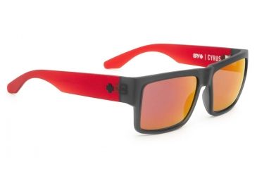 Image of Spy Optic Cyrus Single Vision Prescription Sunglasses, Cherry Bomb Frame, Grey w/Red Spectra Lens-673180094130SV