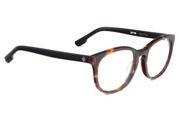 Image of Spy Optic Edith Single Vision Prescription Eyeglasses, Matte Dark Tortoise Black Frame-573233747000SV