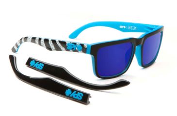 Image of Spy Optic Helm Bifocal Prescription Sunglasses, Livery Black Frame, Happy Bronze w/Blue Spectra Lens-673015786317BI
