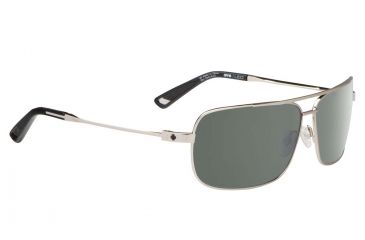 Image of Spy Optic Leo Progressive Prescription Sunglasses, Silver Frame, Happy Grey Green Lens-673238556863PR
