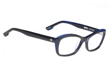 Image of Spy Optic Mona Single Vision Prescription Eyeglasses, Black/Blue Horn Frame-573254086000SV