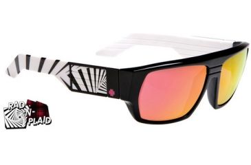 Image of Spy Optic Blok Sunglasses Black w/ White 80'S - Bronze Red Spectra 670923256083