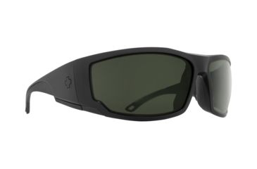 Image of Spy Optic Tackle Sunglasses, Matte Black Ansi Rx Frame, Happy Gray/Green Lens, 673468243863
