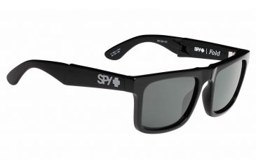 Image of Spy Optic The Fold Single Vision Prescription Sunglasses, Black Frame, Happy Gray Green Polar Lens-673174034864SV