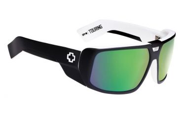 Image of Spy Optic Touring Sunglasses, Whitewall Frame, Happy Bronze W/ Green Spectra Lens 670795209225