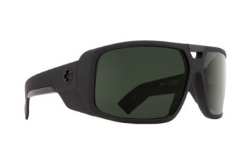 Image of Spy Optic Touring Sunglasses, Soft Matte Black Frame, Happy Grey Green Polar Lens 670795973864