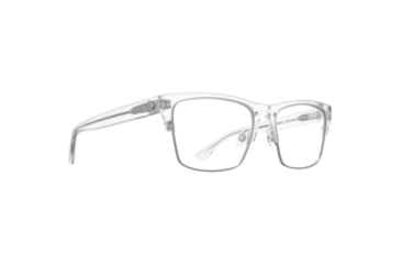 Image of Spy Optic Weston 5050 57 Men's Sunglasses, Crystal Silver Matte Frame, Demo w/ Spy+ Lens Print Lens, Large, 43501