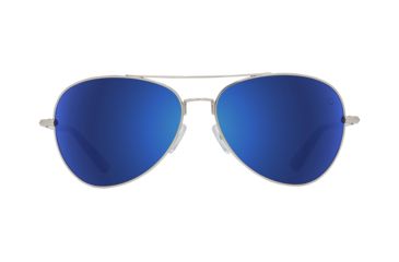 Image of Spy Optic Whistler Sunglasses, Silver Frame, Happy Gray Green W/ Dark Blue Spectra Lens, 673424566503