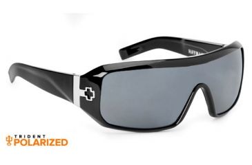 Image of Spy Optics HAYMAKER BLACK SHINY-GREY POLARIZED 670373062135