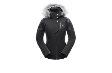 Image of Spyder Meribel Faux Fur Jacket - Womens, Black/Black, 6, 182716001006P