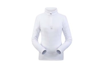Image of Spyder Shimmer Bug Zip T-Neck Top - Womens, White, Extra Small, 194091100XS