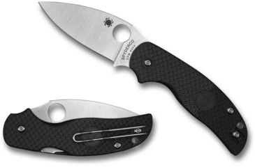 Image of Spyderco Alzheimers Lightweight Sage 5 Folding Knife, Black, C123PBK