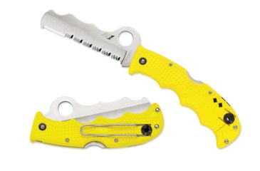 Image of Spyderco Assist Salt Lightweight Yellow Combination Edge Knife C79PSYL
