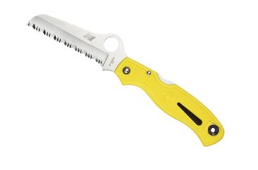 Image of Spyderco Atlantic Salt Yellow FRN Handle, H-1 Serrated Blade Fold Knife C89SYL