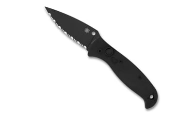 Image of Spyderco Autonomy 2 Automatic Folding Knife, 3.5in, LC200N Steel, Drop Point Blade, SpyderEdge, G-10 Black Handle, C165GSBBK2