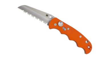 Image of Spyderco Autonomy Automatic Folding Knife, 3.7in, H-1 Steel, Drop Point Blade, G-10, Orange Handle, C165GSOR