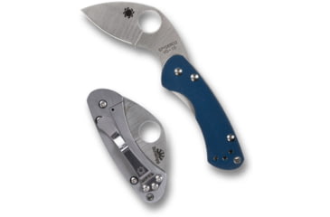Image of Spyderco Balance Sprint Folding Knife, 1.98 in, CPM SPY27, Leaf Blade, G-10, Cobalt Blue Handle, C141GPCBL