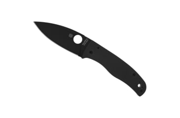 Image of Spyderco Bodacious Folding Knife, 3.66in, CPM-S30V, Black Matte Finish, Leaf Blade, Black Handle, SPY-C263GPBK