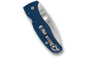 Image of Spyderco Bodacious CPM SPY27 3.63in Folding Knife, Satin Finish, Silver, Blue G-10 Handle, C263GPCBL