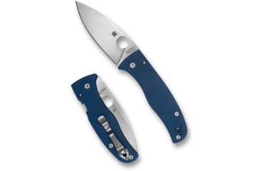 Image of Spyderco Bodacious CPM SPY27 3.63in Folding Knife, Satin Finish, Silver, Blue G-10 Handle, C263GPCBL