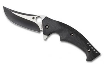 Image of Spyderco Brend/Pirela Mamba Carbon Fiber Plain Edge Folding Knife C196CFTIP
