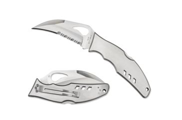 Image of Spyderco Byrd Crossbill Folding Knife, Stainless Steel, Comboedge, BY07PS