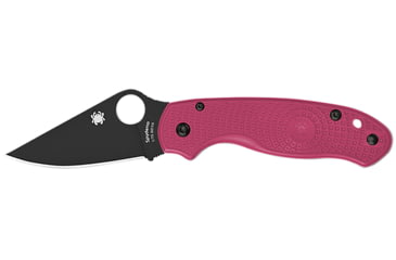 Image of Spyderco Para 3 Lightweight Folding Knife, 2.93in, CTS BD1N, DLC Plain Blade, Pink FRN Handle, C223PNBK