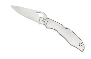 Image of Byrd by Spyderco Cara Cara 2 Folding Knife, 95 mm, Stainless Steel Plain Blade, Stainless Steel Handle, BY03P2