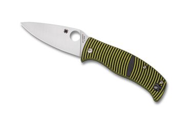 Image of Spyderco Caribbean Folding Knife, 3.7in, LC200N, Drop Point, G10, Black/Yellow Handle, C217GP