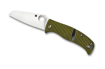 Image of Spyderco Caribbean Folding Knife, 3.7in, LC200N, Spyder, Drop Point Blade, G-10, Black/Yellow Handle, C217GPSF