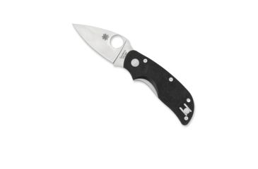 Image of Spyderco Cat Black Handle G-10 Silver FE Blade Fold Knife C129GP